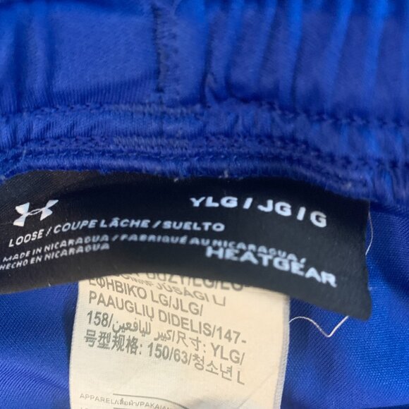 Under Armour Boys Loose Fit HeatGear Shorts Blue YLG 5/12 Deal - Picture 4 of 7
